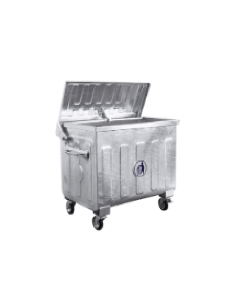 400 Litre Metal Galvaniz Çöp Konteyneri