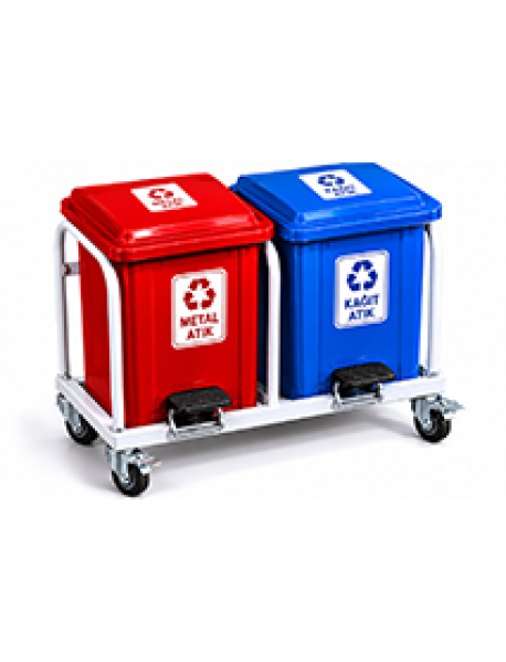 BAK 120 Metal Tabanlı Pedallı İkili Ayrışım Kovası 30 Lt BAK 120 Metal Tabanlı Pedallı İkili Ayrışım Kovası 30 Lt