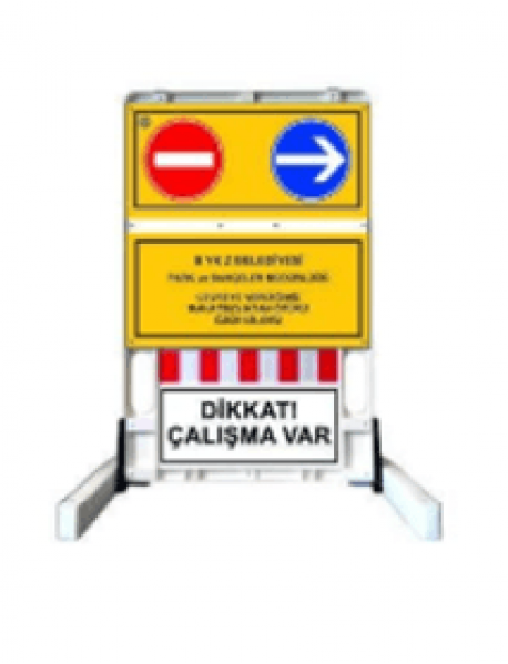 Katlanır Uyarı Levhalı Bariyerler Katlanır Uyarı Levhalı Bariyerler