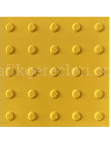 30x30 cm Sarı Termoplastik Poliüretan (TPU) Uyarıcı Yüzey Ekonomik