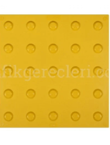 30x30 cm Sarı Termoplastik Poliüretan (TPU) Uyarıcı Yüzey Premium