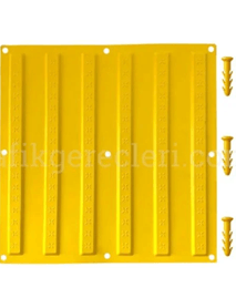 40x40 cm Sarı Termoplastik Poliüretan (TPU) Kılavuz Yüzey (Ekonomik) + 5 Adet Kama Vida 40x40 cm Sarı Termoplastik Poliüretan (TPU) Kılavuz Yüzey (Ekonomik) + 5 Adet Kama Vida