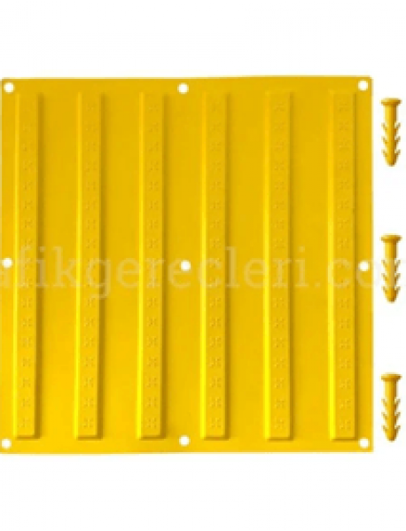 40x40 cm Sarı Termoplastik Poliüretan (TPU) Kılavuz Yüzey (Ekonomik) + 5 Adet Kama Vida 40x40 cm Sarı Termoplastik Poliüretan (TPU) Kılavuz Yüzey (Ekonomik) + 5 Adet Kama Vida