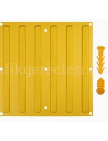 40x40 cm Sarı Termoplastik Poliüretan (TPU) Kılavuz Yüzey (Premium) + 9 Adet Kama Vida 40x40 cm Sarı Termoplastik Poliüretan (TPU) Kılavuz Yüzey (Premium) + 9 Adet Kama Vida