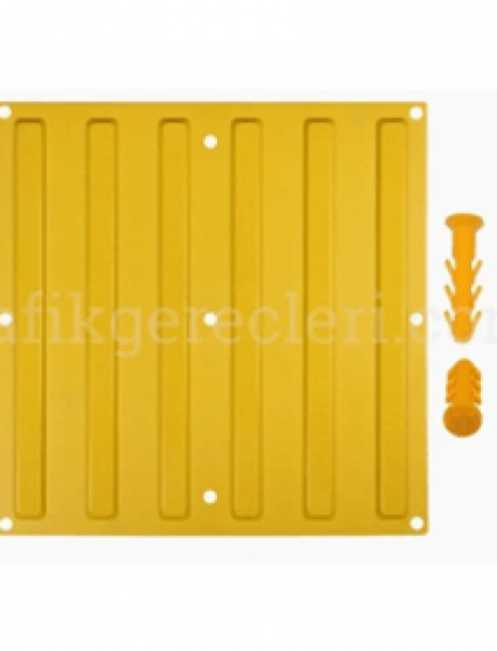 40x40 cm Sarı Termoplastik Poliüretan (TPU) Kılavuz Yüzey (Premium) + 9 Adet Kama Vida 40x40 cm Sarı Termoplastik Poliüretan (TPU) Kılavuz Yüzey (Premium) + 9 Adet Kama Vida