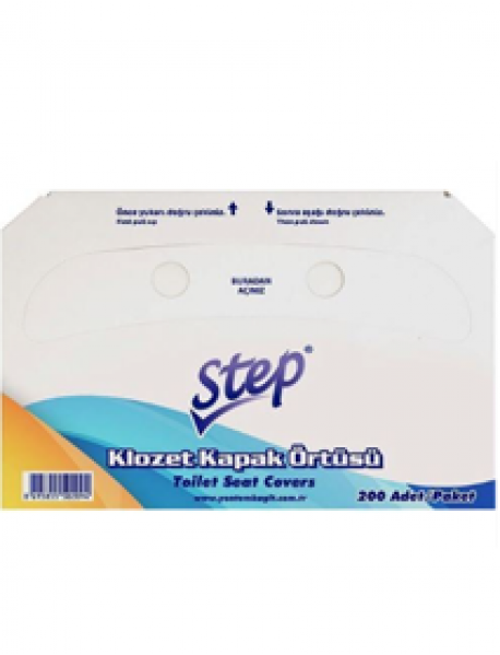 Step Klozet Kapak Örtüsü 200'lü 10 Paket Step Klozet Kapak Örtüsü 200'lü 10 Paket