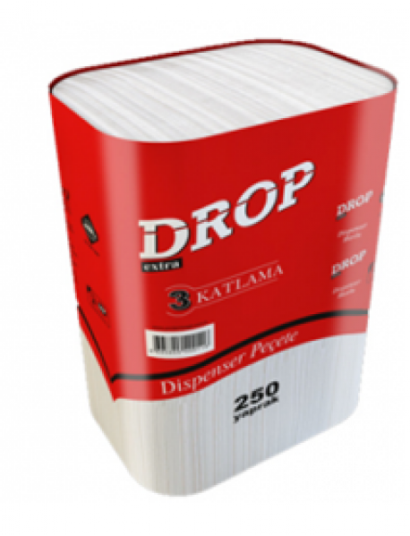 Drop Dispanser Peçete 250 Yaprak 18 Paket Drop Dispanser Peçete 250 Yaprak 18 Paket