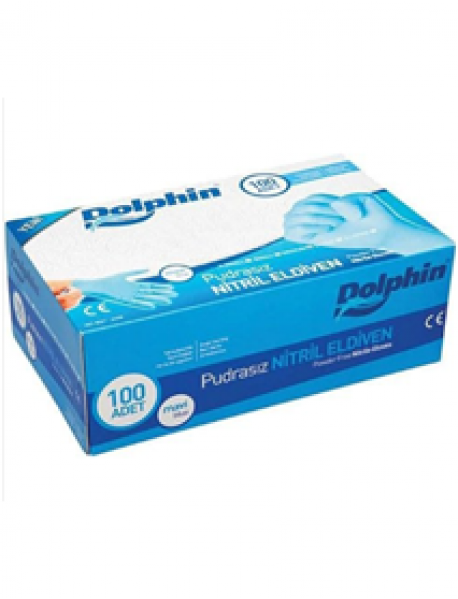 Dolphin Pudrasız Mavi Nitril Eldiven Dolphin Pudrasız Mavi Nitril Eldiven