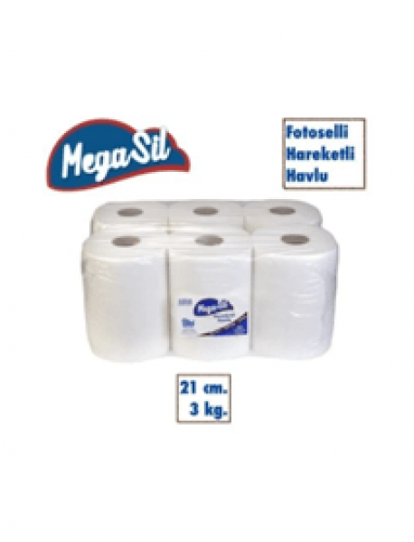Megasil Fotoselli Kağıt Havlu 21 Cm 3 Katlı Megasil Fotoselli Kağıt Havlu 21 Cm 3 Katlı