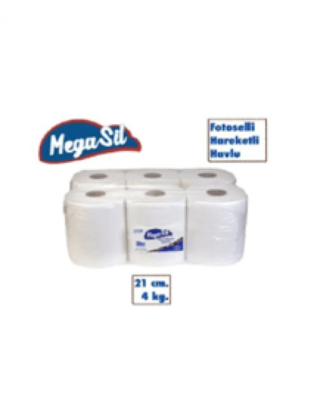 Megasil Fotoselli Kağıt Havlu 21 Cm 4 Rulo