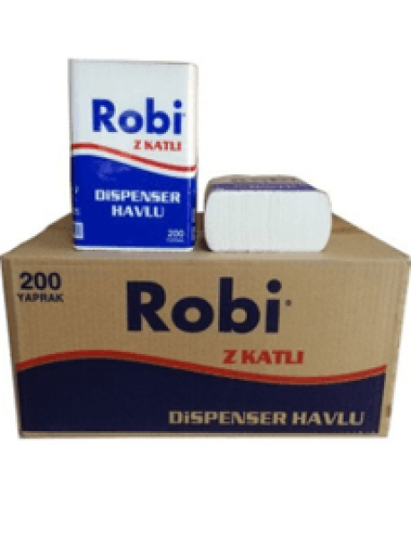 Robi Z Katlama Dispenser Havlu 200'lü Robi Z Katlama Dispenser Havlu 200'lü